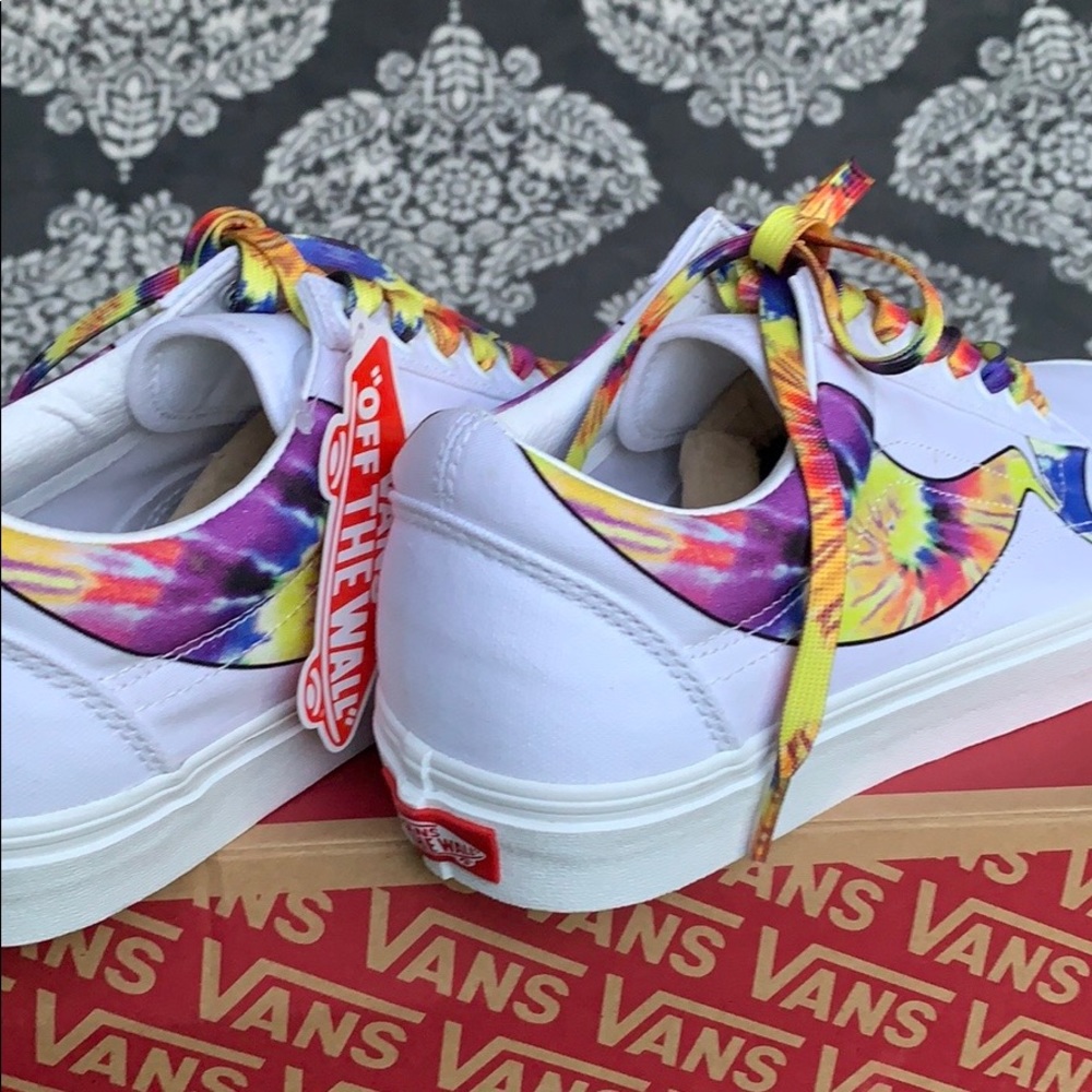VANS OLD SKOOL WARP TRUE WHITE/TIE DYE WMNS - Picture 16 of 16